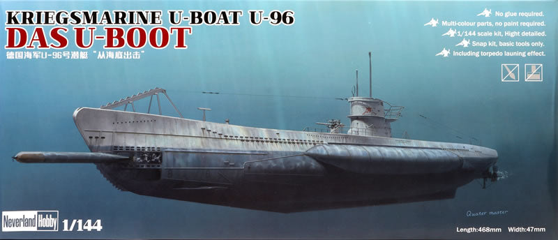 Neverland Hobby  1/144 Scale Kriegsmarine U-Boat U-96 `DAS U-BOOT Model Kit