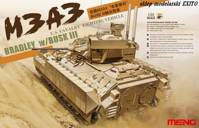 MENG MODEL SS006 - 1:35 U.S.Cavalry Fighting Vehicle M3A3 Bradley w/BUSK III