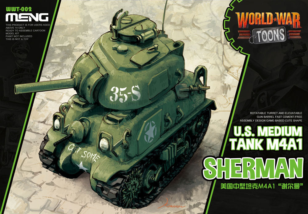 Meng Model WWT-002 U.S. MEDIUM TANK M4A1 SHERMAN