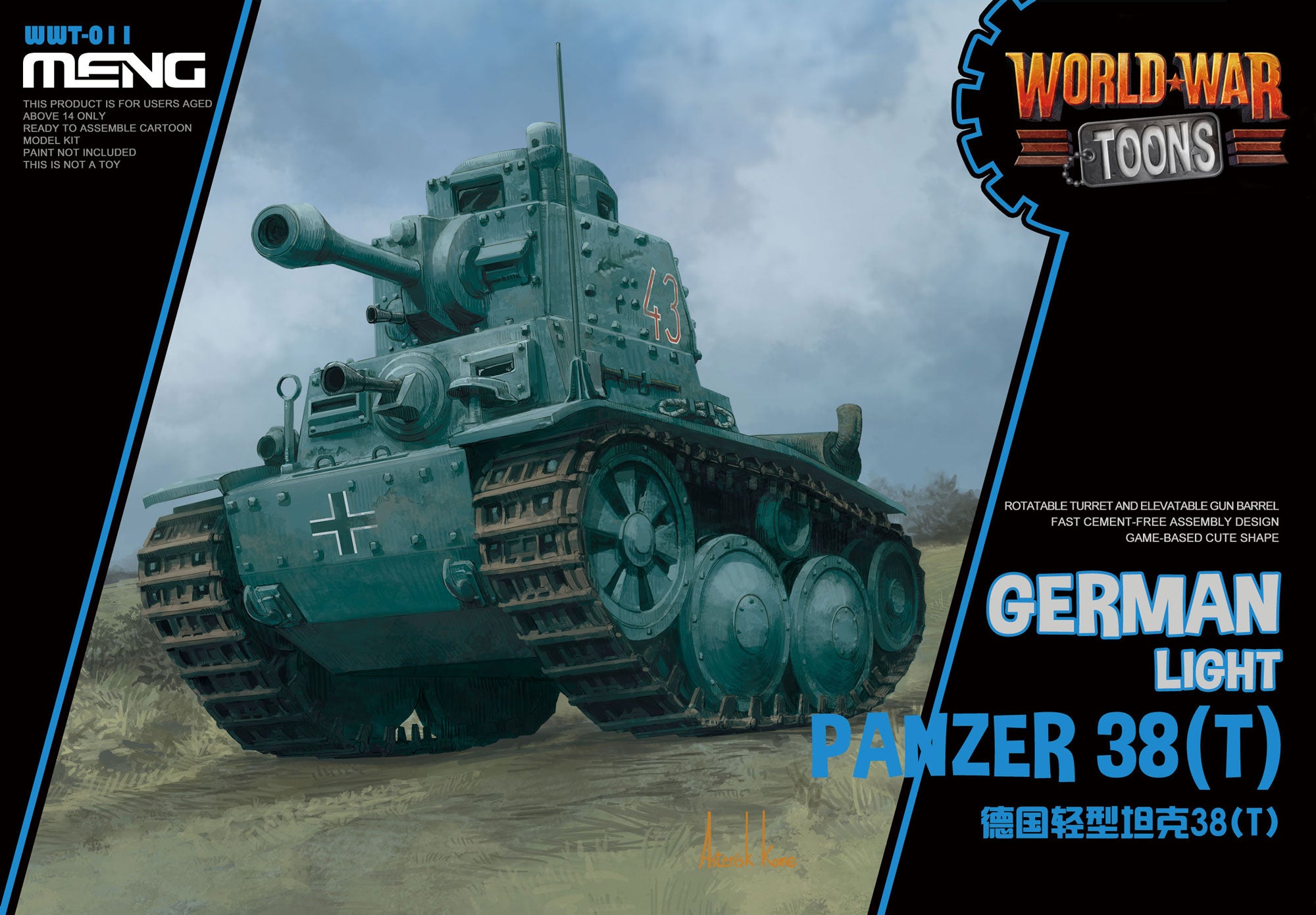 Meng Model WWT-011 GERMAN LIGHT PANZER LIGHT 38T