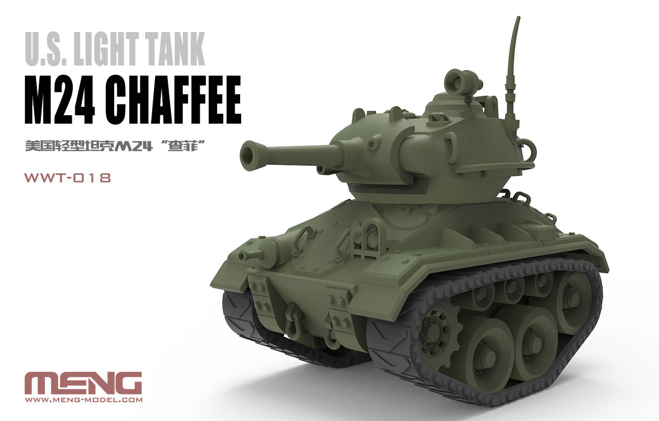 Meng Model WWT018 US Light Tank M24 Chaffee