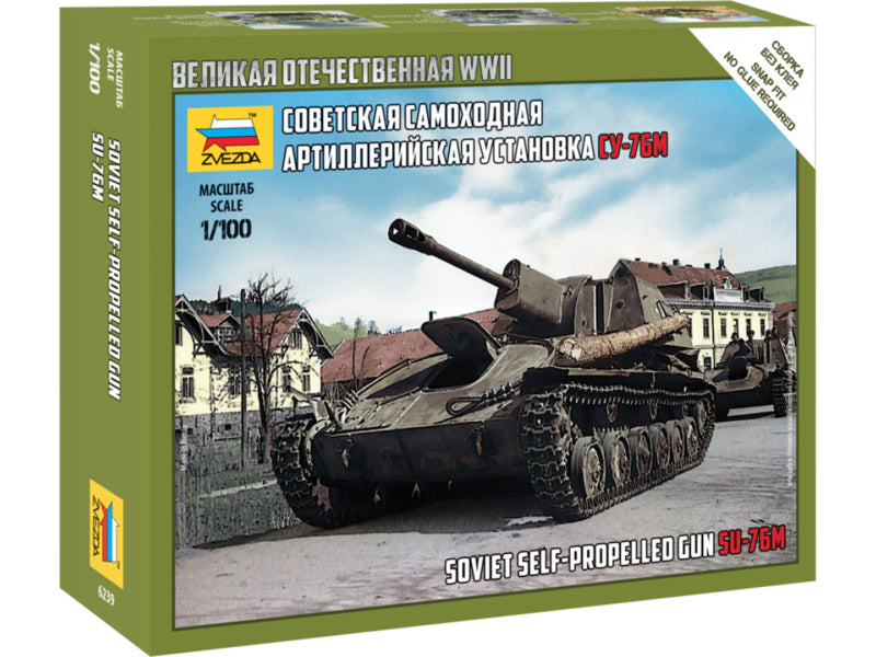 ZVEZDA ZV6239 Zvězda SU-76M Soviet S.P.Gun (1:100)