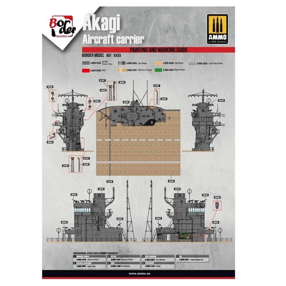 Border BS002 - 1:35 Akagi Bridge w/ Flight Deck