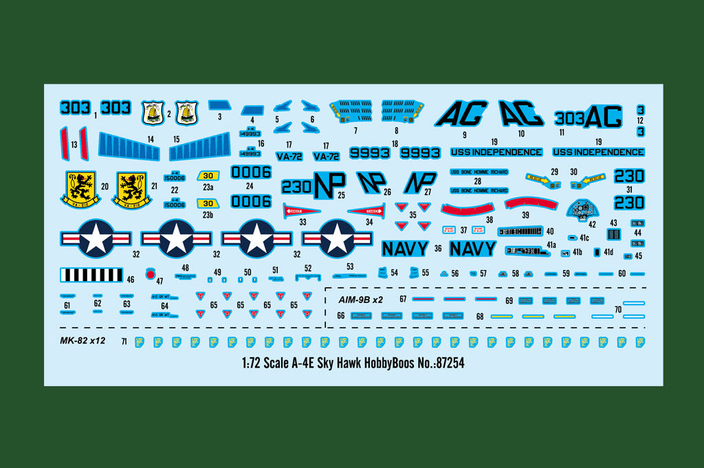 Hobby Boss 87254 1/72 A-4E Sky Hawk Plastic Model Kit