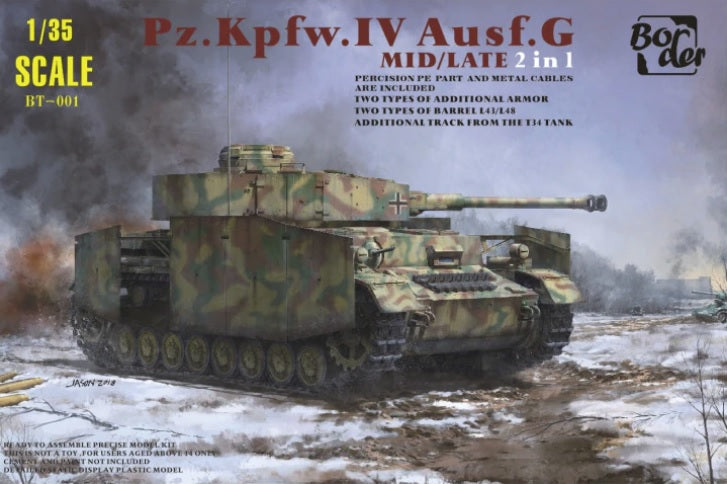 Pz.Kpfw.IV Ausf.G Mid/Late 2 in 1 Border Model | No. BT-001 | 1:35