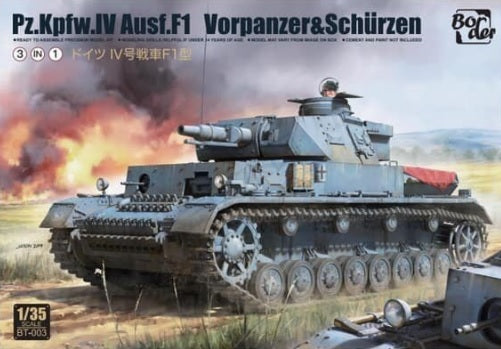 Pz.Kpfw. IV Ausf. F1 Vorpanzer & Schürzen (3 in 1) Border Model BT-003 1:35