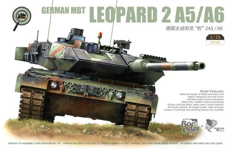 German MBT Leopard 2A5/A6 Border Model | No. TK-7201 | 1:72