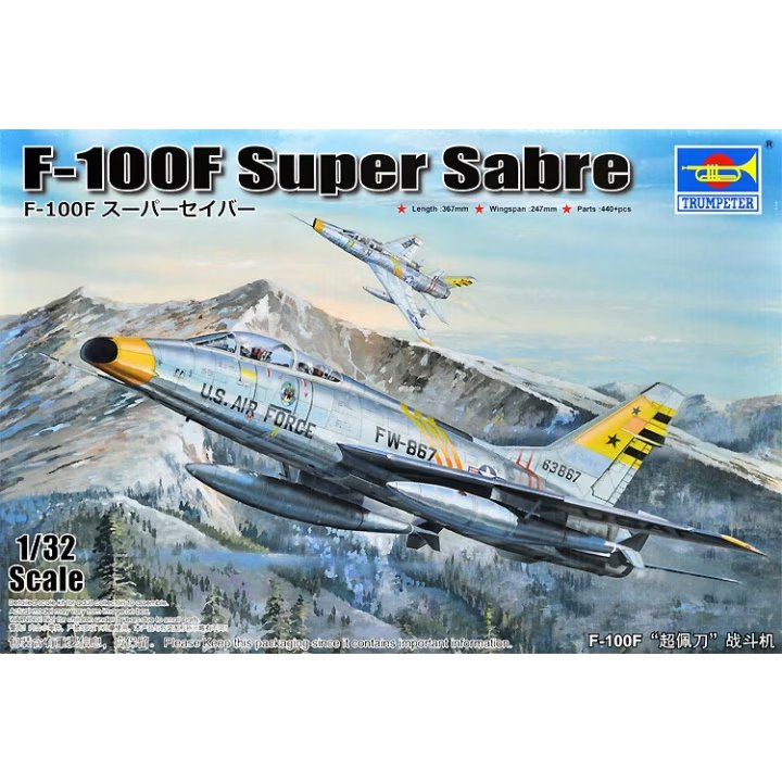 North American F-100F Super Sabre Trumpeter | No. 02246 | 1:32