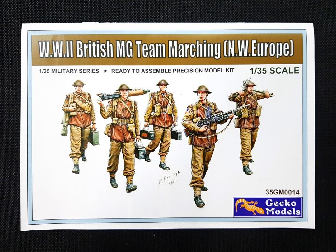 W.W. II British MG Team Marching (N.W. Europe) Gecko Models  No. 35GM0014  1:35