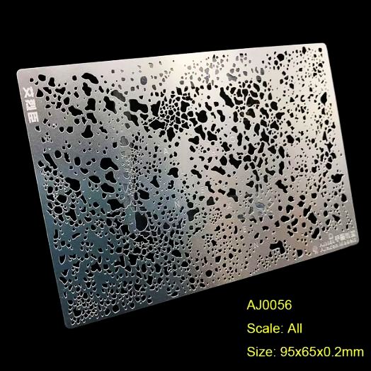 Spatter Airbrush Stencil D for All Scale Models (95x65mm) Alexen Model FG-AJ0056