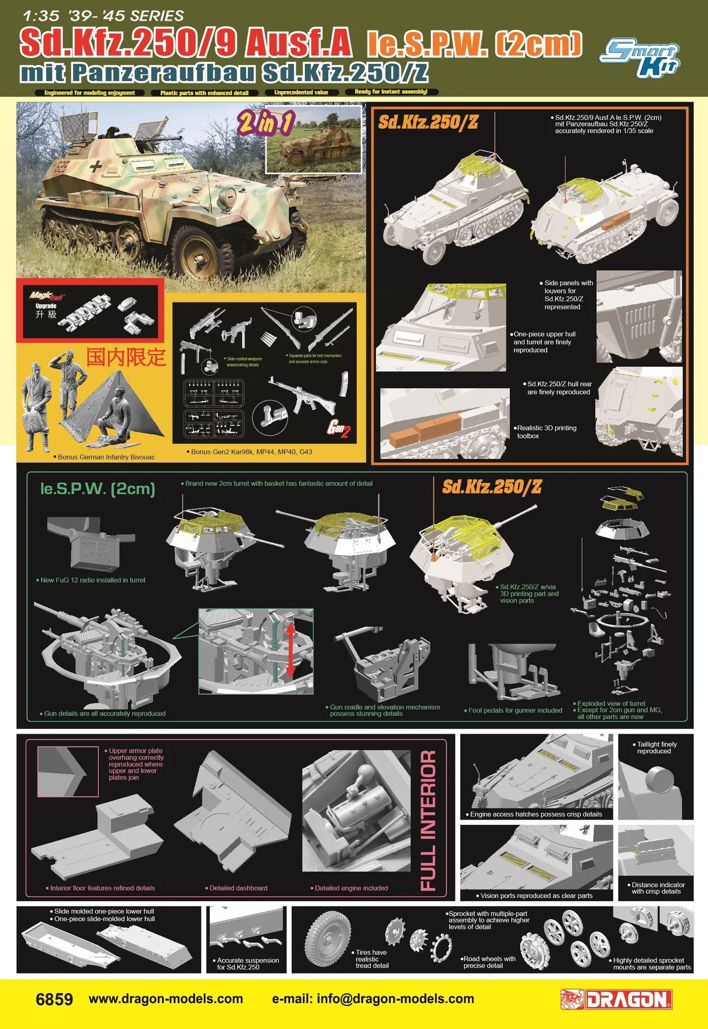 1/35 Sd.Kfz.250/9 le.s.P.W. (2cm) mit Panzeraufbau Sd.Kfz.250/Z China Limited