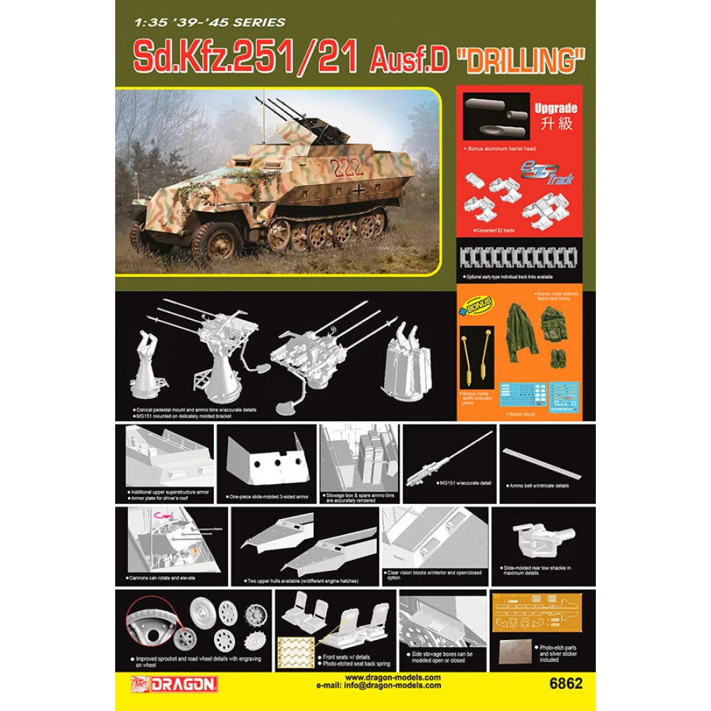 Dragon 6862 1/35 SdKfz.251/21 Ausf.D Drilling