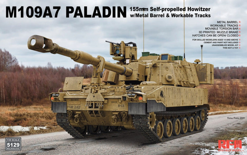 M109A7 Paladin Self-Propelled Howitzer Rye Field Model | No. RM-5129 | 1:35