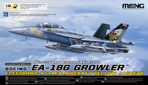 Boeing EA-18G Growler Electronic Attack Aircraft Yellow Jackets Meng LS-019 1:48