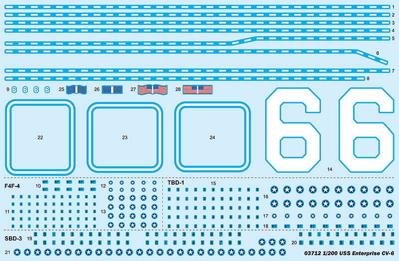 USS Enterprise CV-6 Trumpeter | No. 03712 | 1:200
